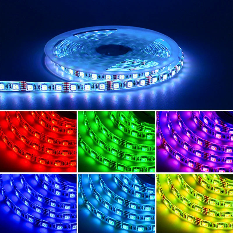 LightingWill RGBW RGBWW LED Strip Light DC24V, 10mm PCB 4-in-1 SMD5050 72 LEDs/m, IP00 IP65 IP67 Flexible LED Light Strip for Cabinet Mirror Bedroom Kitchen, 5m 50m