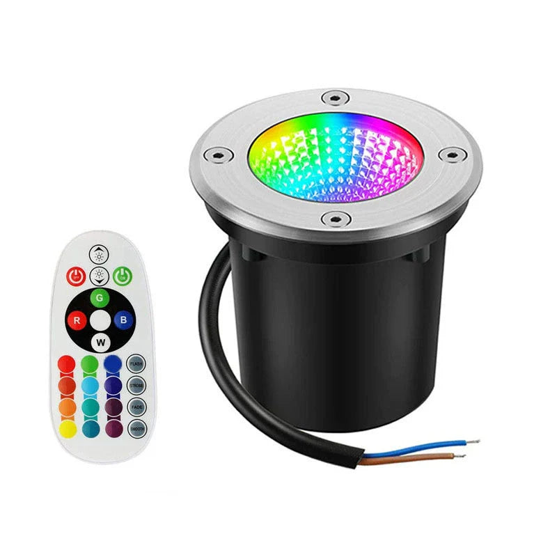 LightingWill Low Voltage RGBWW Inground LED Well Lights – DC 12V–24V | 3W /5W | 6 / 8-Pack | RGB + 3000K Warm White | IP65 Waterproof | Outdoor Landscape & Ground Lighting for Garden, Yard & Driveway