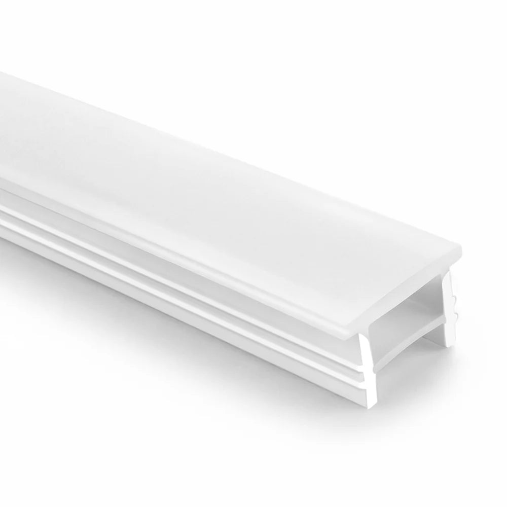 Q-TE Series 12×12mm Top Emitting LED Neon Housing | Max Strip Width ≤8mm | S1212 Silicone Neon Profile | 16.4FT/5M | Quick Install | Ceiling Cove Lighting