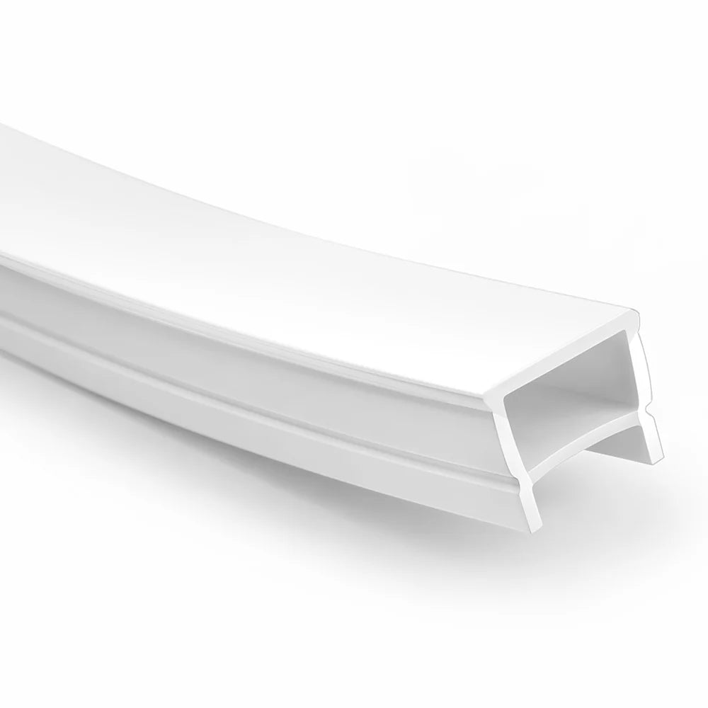 Q-TE Series 20×20mm Top Emitting LED Neon Housing | Max Strip Width ≤16mm | S2020 Premium Neon Housing | 16.4FT/5M | With-Edge Quick Install | Commercial Cove Lighting
