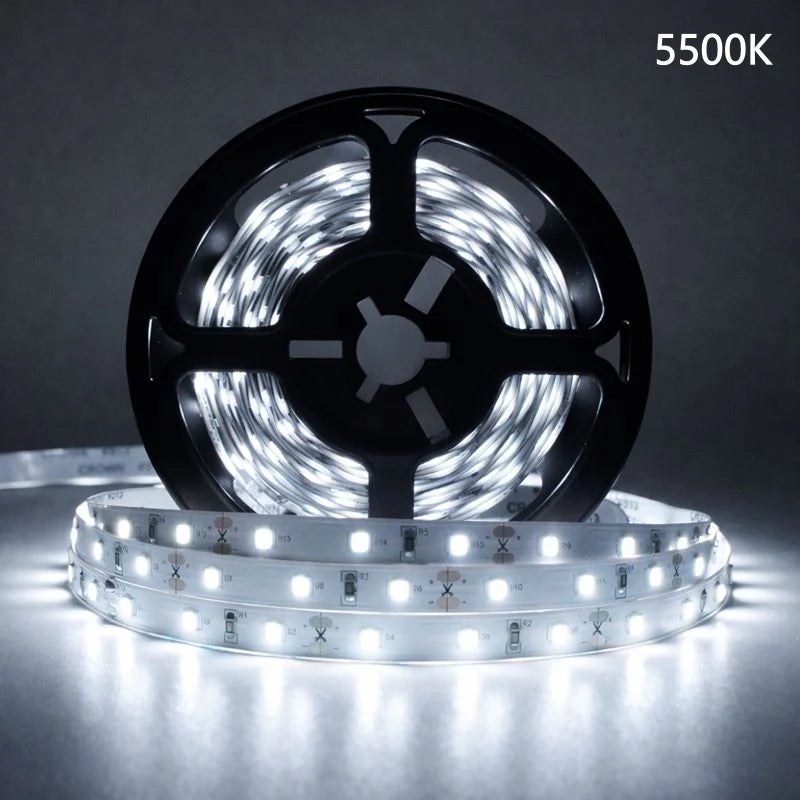 LightingWill DC12V SMD2835 Full Spectrum LED Strip Light 60LEDs/m 300 LEDs 10W/m, CRI 97+ High CRI LED Tape 2700K–6500K, 8mm PCB IP00/IP67 for Mirror, Kitchen Cabinet, Bedroom, 5/50M