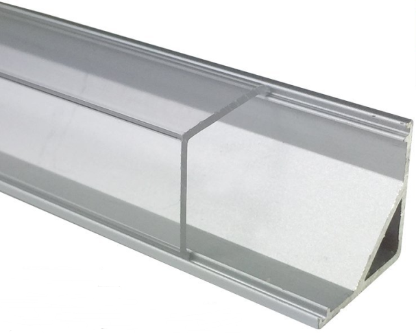 Silver V01 16x16mm V-Shape Vertical Angle Cover Internal Width 12mm Corner Mounting LED Aluminum Channel with End Caps and Mounting Clips Aluminum Extrusion